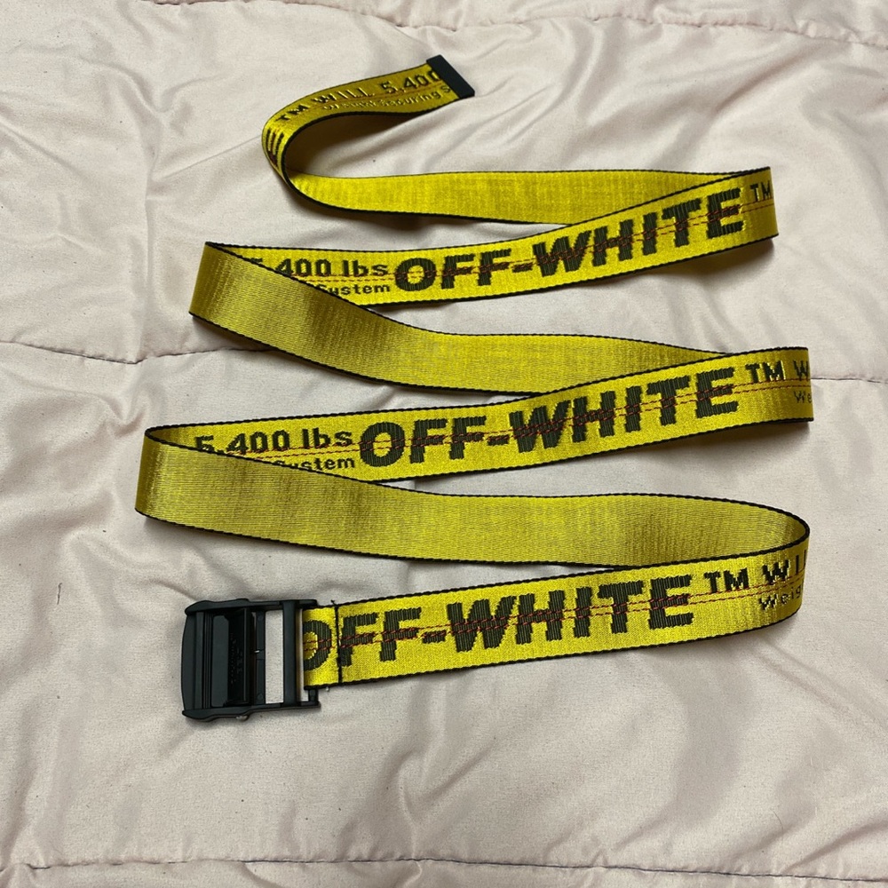 Off white classic industrial belt